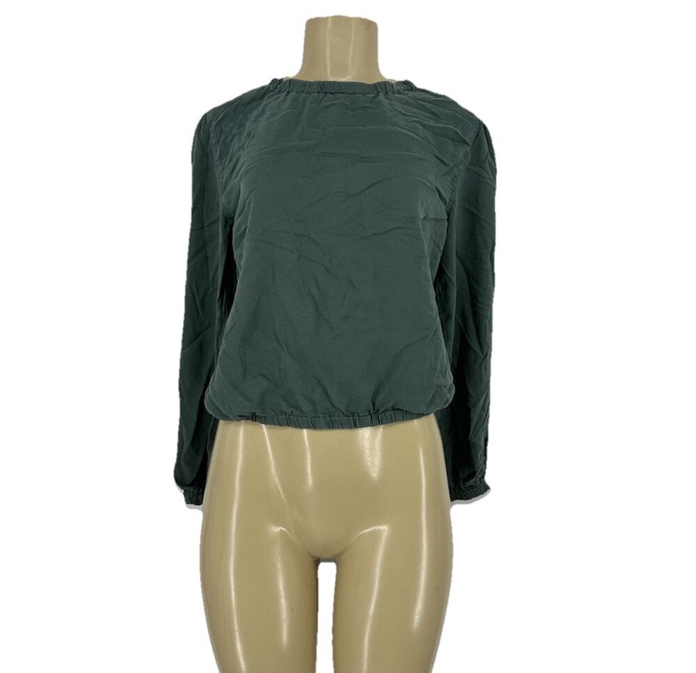 Cloth & Stone XS Women Cropped Pullover Top Blouse Long Sleeve Q42